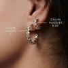 image:imageKendra Scott Cailin Crystal Huggie Earrings Fashion Jewelry For WomenGOLD  BURGUNDY CRYSTAL