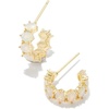 image:imageKendra Scott Cailin Crystal Huggie Earrings Fashion Jewelry For WomenGOLD  CHAMPAGNE OPAL CRYSTAL