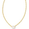 GOLD METAL - WHITE CUBIC ZIRCONIA