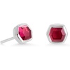 STERLING SILVER - RED GARNET