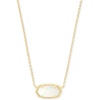image:imageKendra Scott Elisa Pendant Necklace for Women Fashion Jewelry 14k GoldPlatedGOLD  WHITE OPAL