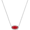 RHODIUM - RED LAB GROWN OPAL