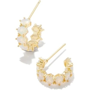 image:imageKendra Scott Cailin Crystal Huggie Earrings Fashion Jewelry For WomenGOLD  CHAMPAGNE OPAL CRYSTAL