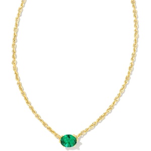 image:imageKendra Scott Cailin Pendant Necklace Fashion Jewelry for WomenGOLD  GREEN CRYSTAL