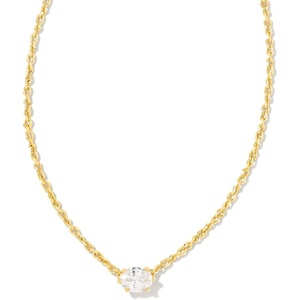 image:imageKendra Scott Cailin Pendant Necklace Fashion Jewelry for WomenGOLD METAL  WHITE CUBIC ZIRCONIA