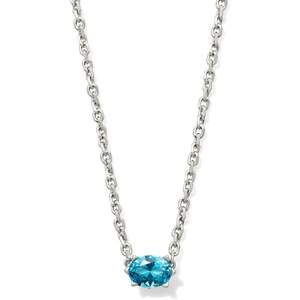 image:imageKendra Scott Cailin Pendant Necklace Fashion Jewelry for WomenRHODIUM  AQUA CRYSTAL