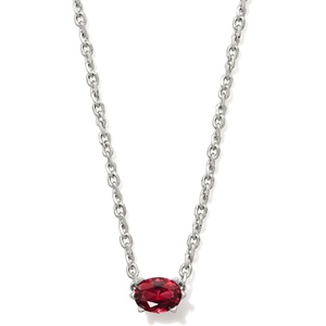 image:imageKendra Scott Cailin Pendant Necklace Fashion Jewelry for WomenRHODIUM  BURGUNDY CRYSTAL