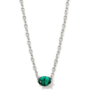 image:imageKendra Scott Cailin Pendant Necklace Fashion Jewelry for WomenRHODIUM  GREEN CRYSTAL