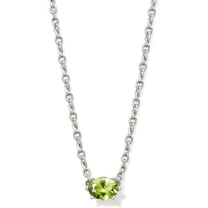 image:imageKendra Scott Cailin Pendant Necklace Fashion Jewelry for WomenRHODIUM  LIGHT GREEN CRYSTAL