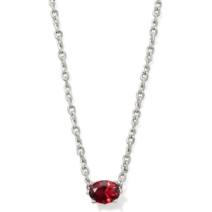 image:imageKendra Scott Cailin Pendant Necklace Fashion Jewelry for WomenRHODIUM  RED CRYSTAL