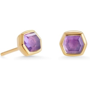 image:imageKendra Scott Davie Stud Earrings Fine Jewelry for Women18K GOLD VERMEIL  AMETHYST