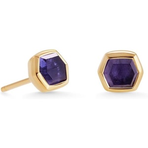 image:imageKendra Scott Davie Stud Earrings Fine Jewelry for Women18K GOLD VERMEIL  IOLITE