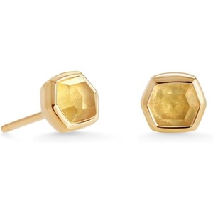 image:imageKendra Scott Davie Stud Earrings Fine Jewelry for Women18K GOLD VERMEIL  LIGHT CITRINE