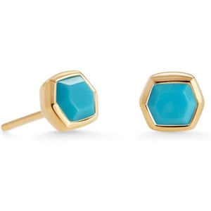image:imageKendra Scott Davie Stud Earrings Fine Jewelry for Women18K GOLD VERMEIL  TURQUOISE