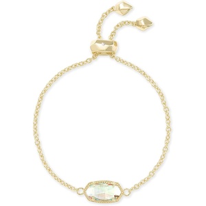 image:imageKendra Scott Elaina Adjustable Chain Bracelet for Women Fashion Jewelry GoldPlatedGOLD  IRIDESCENT DICHROIC GLASS