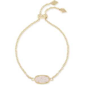 image:imageKendra Scott Elaina Adjustable Chain Bracelet for Women Fashion Jewelry GoldPlatedGOLD  IRIDESCENT DRUSY
