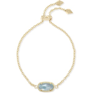 image:imageKendra Scott Elaina Adjustable Chain Bracelet for Women Fashion Jewelry GoldPlatedGOLD  LIGHT BLUE ILLUSION