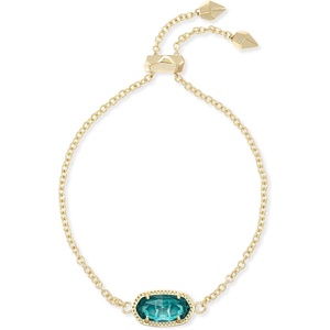 image:imageKendra Scott Elaina Adjustable Chain Bracelet for Women Fashion Jewelry GoldPlatedGOLD  LONDON BLUE CLEAR GLASS