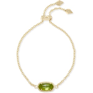 image:imageKendra Scott Elaina Adjustable Chain Bracelet for Women Fashion Jewelry GoldPlatedGOLD  PERIDOT ILLUSION