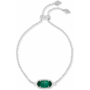 image:imageKendra Scott Elaina Adjustable Chain Bracelet for Women Fashion Jewelry GoldPlatedRHODIUM  EMERALD CATS EYE