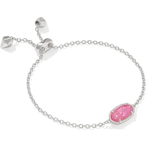 image:imageKendra Scott Elaina Adjustable Chain Bracelet for Women Fashion Jewelry GoldPlatedRHODIUM  HOT PINK DRUSY