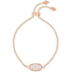 image:imageKendra Scott Elaina Adjustable Chain Bracelet for Women Fashion Jewelry GoldPlatedROSE GOLD  IRIDESCENT DRUSY