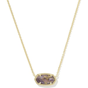 image:imageKendra Scott Elisa Pendant Necklace for Women Fashion Jewelry 14k GoldPlatedGOLD  BRONZE VEINED PURPLE AMETHYST