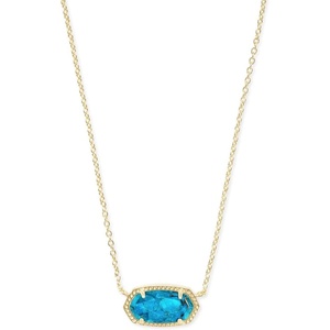 image:imageKendra Scott Elisa Pendant Necklace for Women Fashion Jewelry 14k GoldPlatedGOLD  BRONZE VEINED TURQUOISE