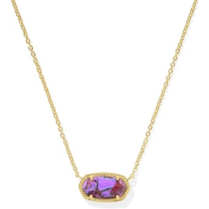 image:imageKendra Scott Elisa Pendant Necklace for Women Fashion Jewelry 14k GoldPlatedGOLD  BRONZED VEINED VIOLET MAGNESITE