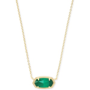 image:imageKendra Scott Elisa Pendant Necklace for Women Fashion Jewelry 14k GoldPlatedGOLD  EMERALD CATS EYE