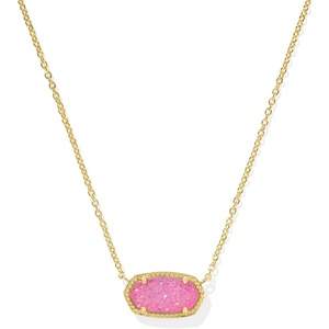 image:imageKendra Scott Elisa Pendant Necklace for Women Fashion Jewelry 14k GoldPlatedGOLD  HOT PINK DRUSY