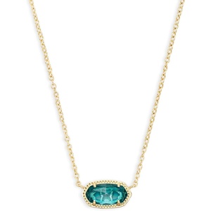 image:imageKendra Scott Elisa Pendant Necklace for Women Fashion Jewelry 14k GoldPlatedGOLD  LONDON BLUE CLEAR GLASS