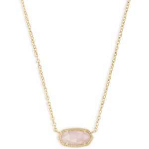 image:imageKendra Scott Elisa Pendant Necklace for Women Fashion Jewelry 14k GoldPlatedGOLD  ROSE QUARTZ