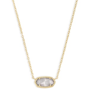 image:imageKendra Scott Elisa Pendant Necklace for Women Fashion Jewelry 14k GoldPlatedGOLD  SLATE CATS EYE
