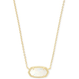 image:imageKendra Scott Elisa Pendant Necklace for Women Fashion Jewelry 14k GoldPlatedGOLD  WHITE OPAL