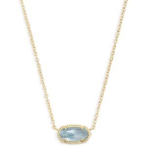 image:imageKendra Scott Elisa Pendant Necklace for Women Fashion Jewelry 14k GoldPlatedMarchGoldLight Blue Illusion