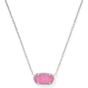 image:imageKendra Scott Elisa Pendant Necklace for Women Fashion Jewelry 14k GoldPlatedRHODIUM  HOT PINK DRUSY