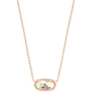 image:imageKendra Scott Elisa Pendant Necklace for Women Fashion Jewelry 14k GoldPlatedROSE GOLD  DICHROIC GLASS