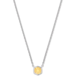 image:imageKendra Scott Davie Pendant Necklace in Sterling Silver DemiFine Jewelry for Women Light Citrine