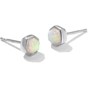 image:imageKendra Scott Davie Stud Earring Sterling Silver DemiFine Jewelry for Women Kyocera Opal