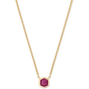 image:imageKendra Scott Davie Pendant Necklace in 18K Gold Vermeil DemiFine Jewelry for Women Pink Ruby