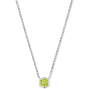 image:imageKendra Scott Davie Pendant Necklace in Sterling Silver DemiFine Jewelry for Women Green Peridot