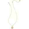 image:imageKendra Scott 14k GoldPlated Brass Letter AZ Disc Reversible Pendant Necklace Fashion Jewelry for WomenLetter U