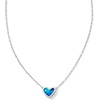 image:imageKendra Scott Framed Ari Heart Pendant Necklace Fashion Jewelry for WomenSilver Mood Stone