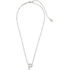 image:imageKendra Scott Letters AZ Pendant Necklace for Women Fashion Jewelry RhodiumPlated BrassLetter P