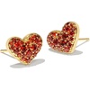 image:imageKendra Scott Ari Pave Crystal Heart Stud Earrings Fashion Jewelry for WomenGOLD  GARNET