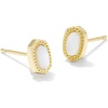 image:imageKendra Scott Mini Ellie 14k GoldPlated Stud Earrings Fashion Jewelry for WomenGOLD  IVORY MOTHER OF PEARL