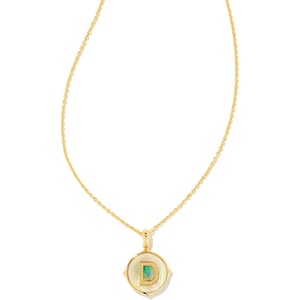 image:imageKendra Scott 14k GoldPlated Brass Letter AZ Disc Reversible Pendant Necklace Fashion Jewelry for WomenLetter D