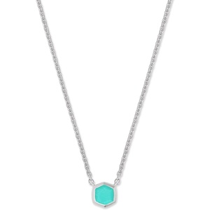 image:imageKendra Scott Davie Pendant Necklace in Sterling Silver DemiFine Jewelry for Women Chrysoprase