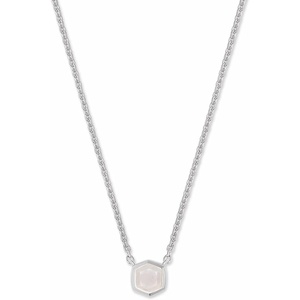 image:imageKendra Scott Davie Pendant Necklace in Sterling Silver DemiFine Jewelry for Women Rainbow Moonstone